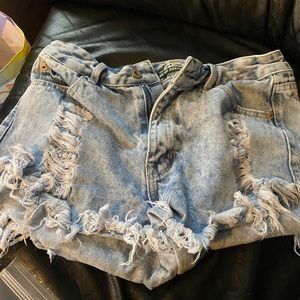 Distressed denim shorts  extra large